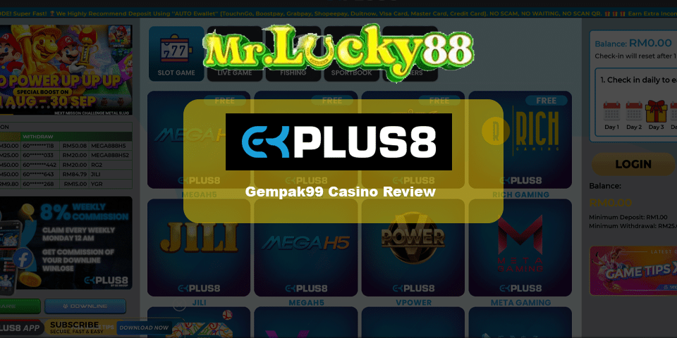ekplus8 casino review, free credit, 365 hari free credit