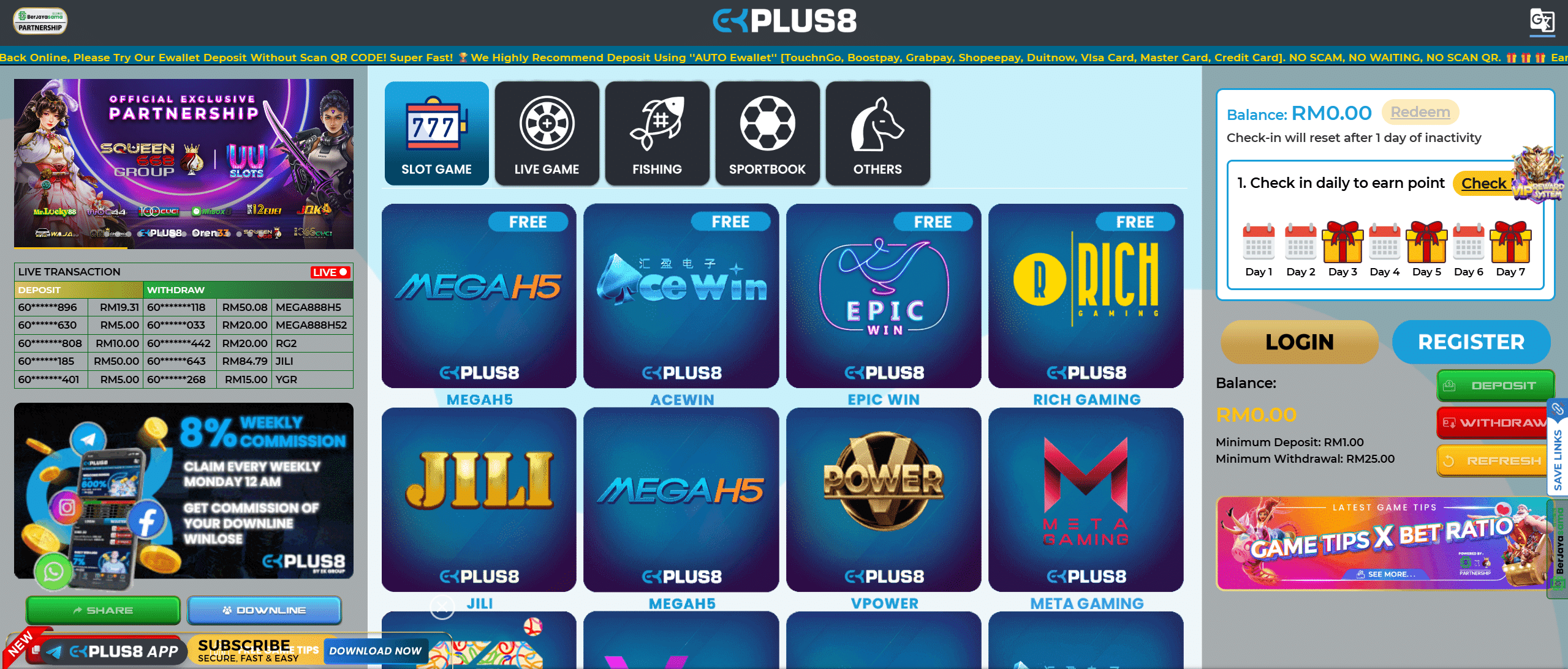 ekplus8 free credit casino, 365 hari free credit