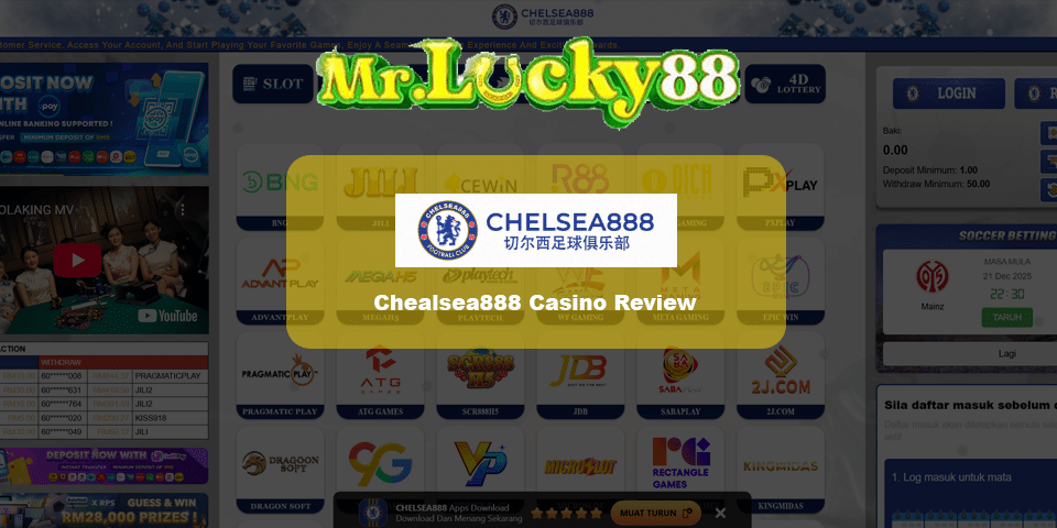 Chelsea888 one of the top favorite online casino in Malaysia