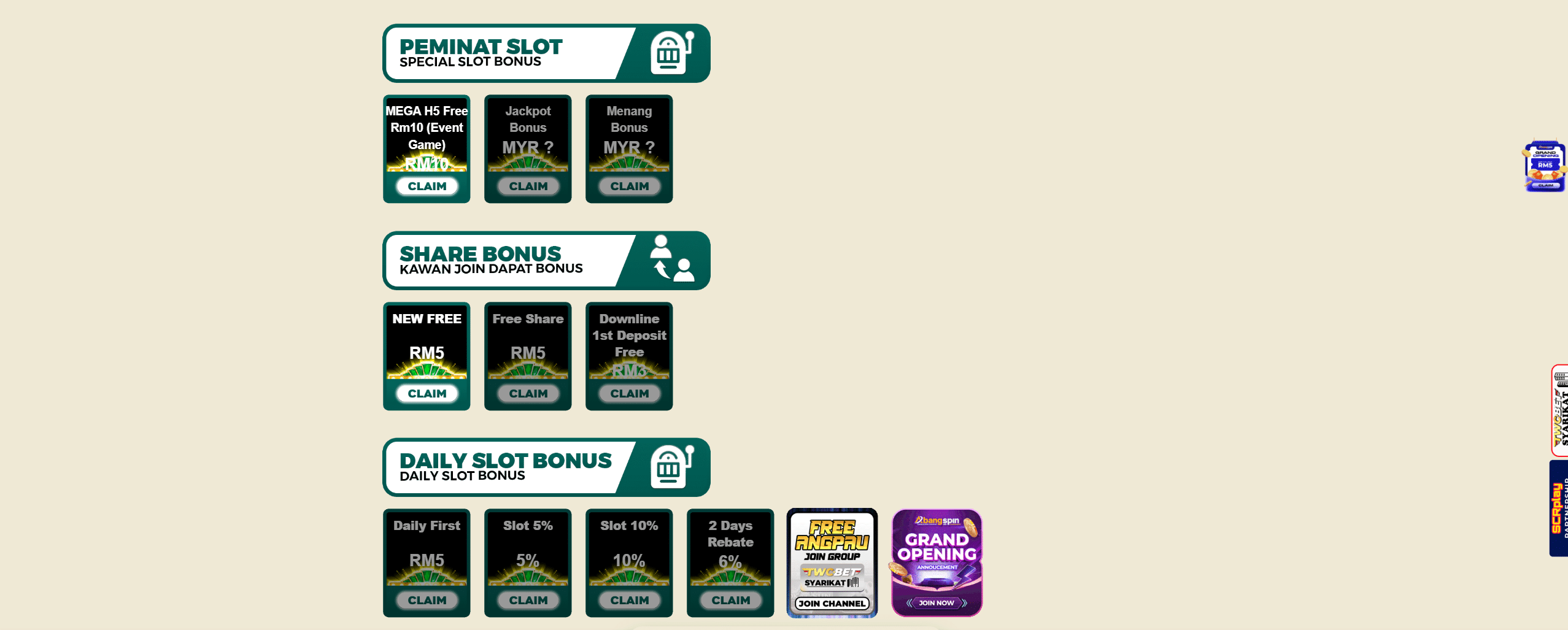 Fortuna33 bonuses for all online casino players including joylink free credit & free credit rm5