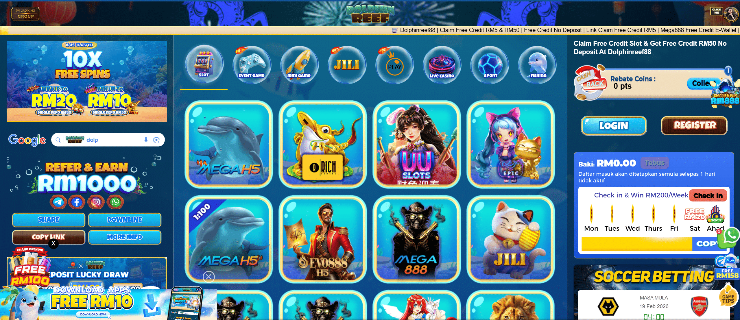Dolphinreef88 Homepage