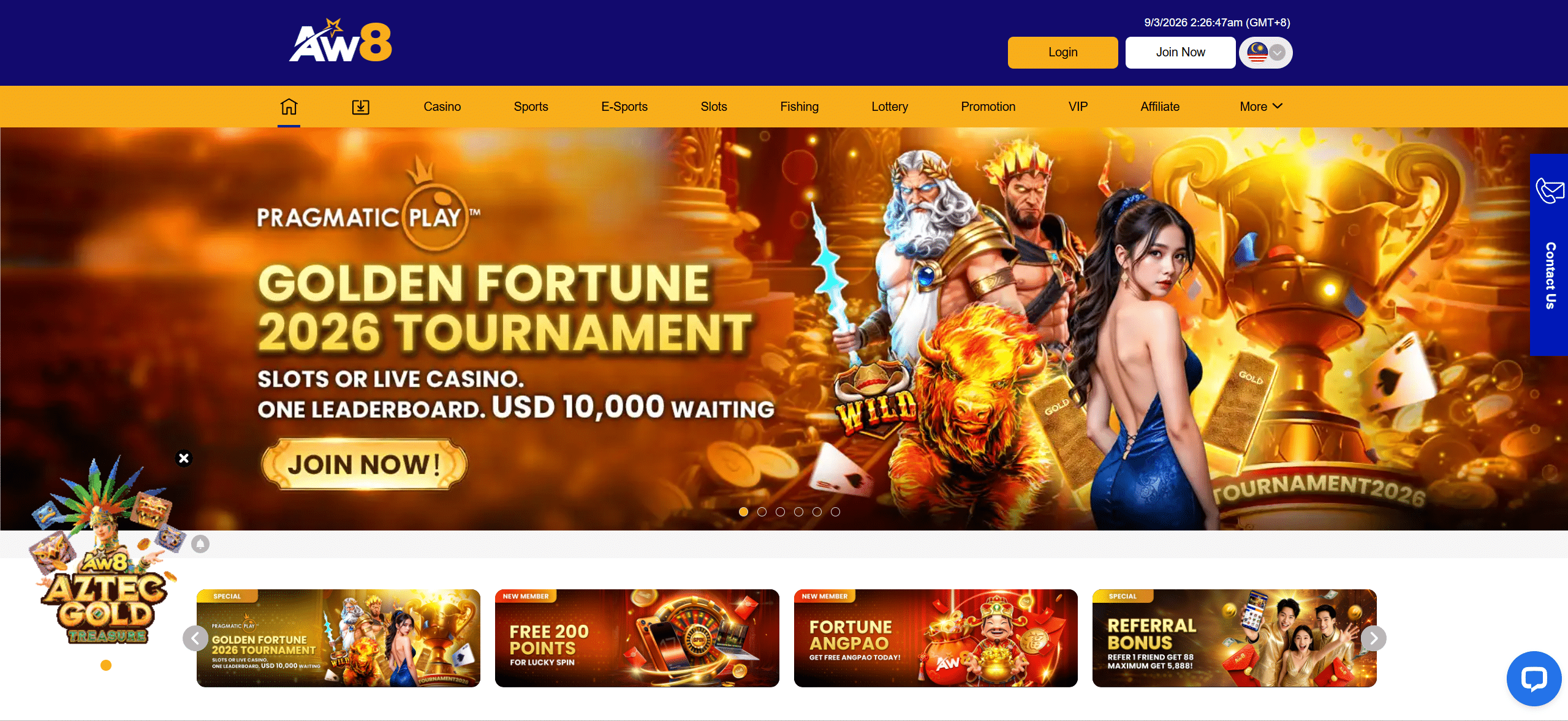 aw8 casino mainpage
