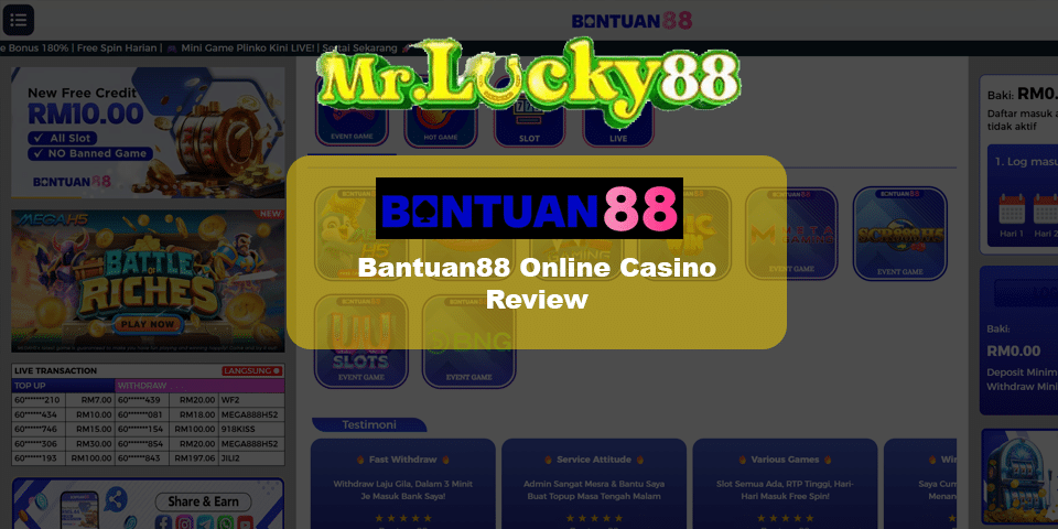 bantuan88 online casino review