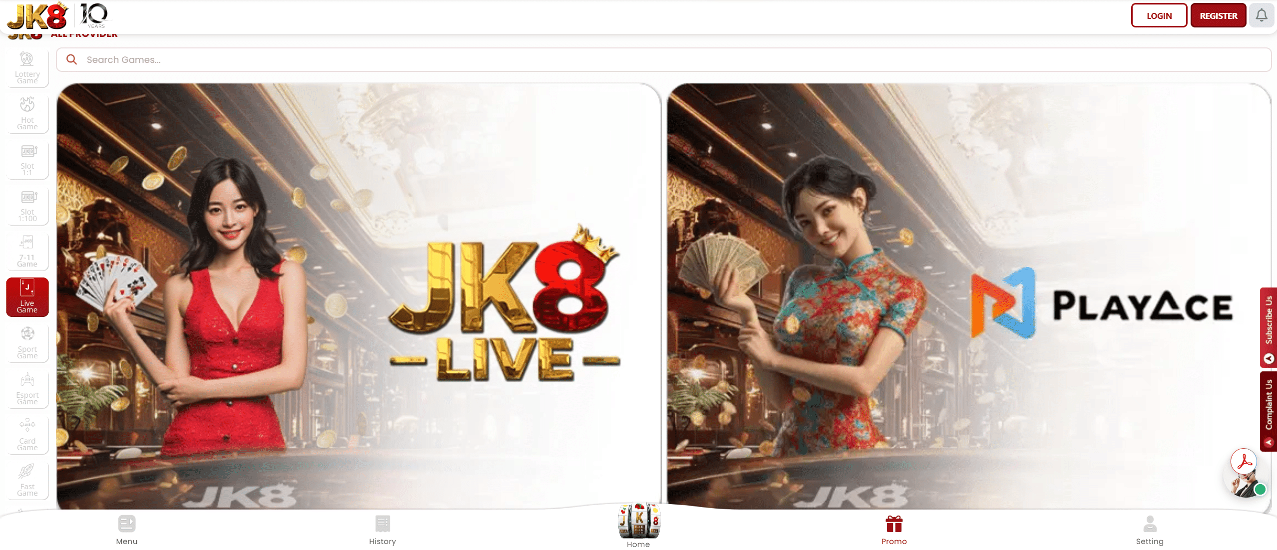 jk8 live casino page